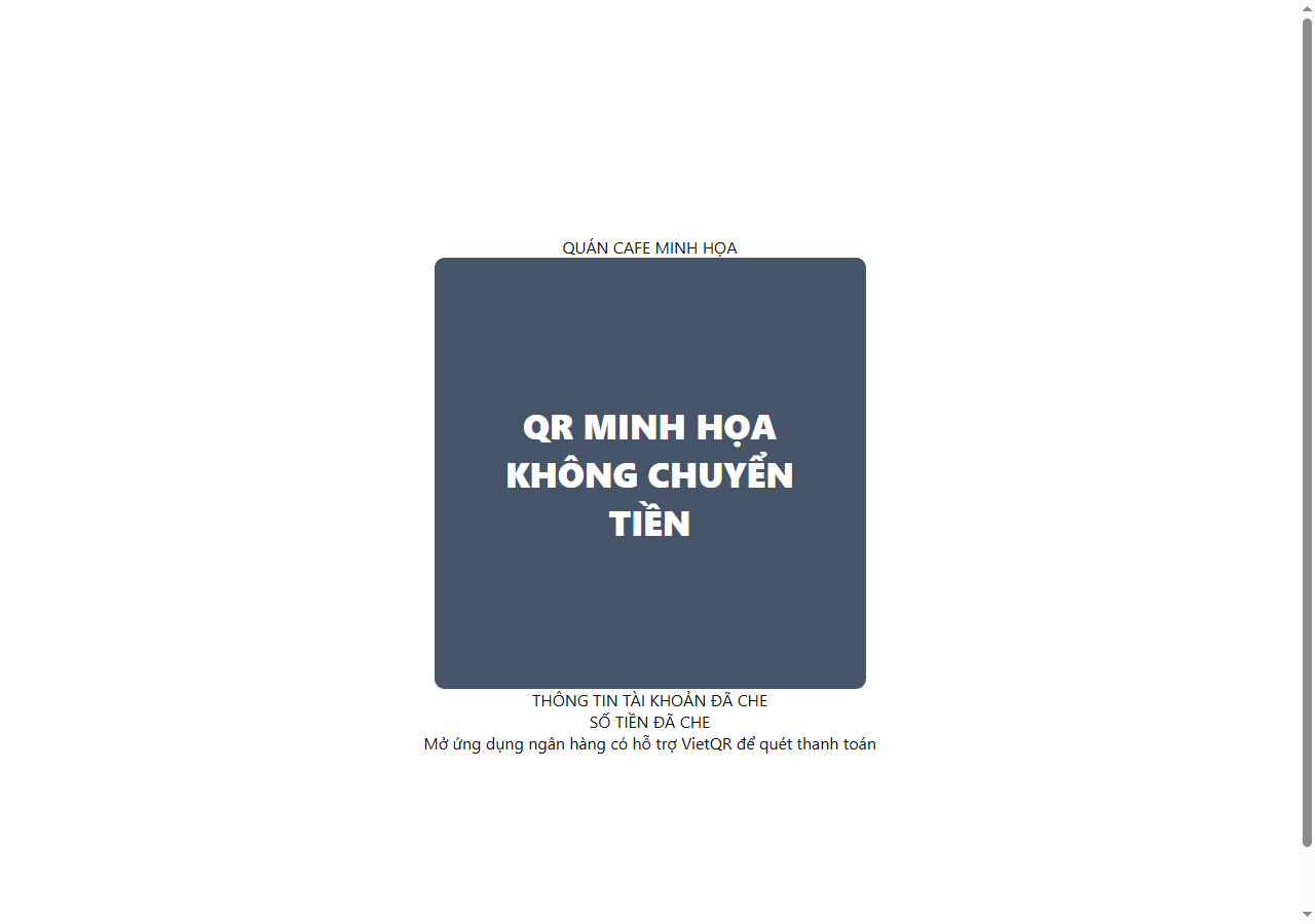 Ảnh minh họa bố cục standee với vùng QR đã che